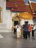 A new monk is ordained in the temple, January 2005