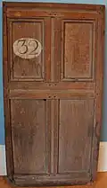 Pew panel from First Meeting House, and later incorporated into the Old Meeting House in 1696 (Marblehead Historical Society)