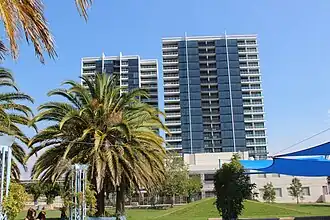 Margaret Timpson Park and Sentinel apartments, Belconnen