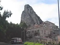 Rock of Marineo seen from the town