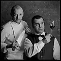 Owners of the "I due ladroni" tavern in Novara (1995)