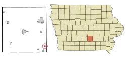 Location of Bussey, Iowa