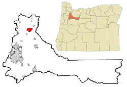 Location of Woodburn, Oregon