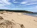 View across Marley Beach from the southernmost part of the beach, looking northwest.