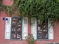 Painted windows, Rue de l'Épée/Zwaardstraat, Brussels