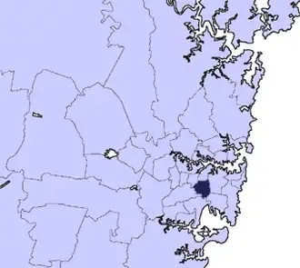 Location in Metropolitan Sydney