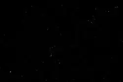 From lower left to upper right: Sirius (Canis majoris), constellation Orion, constellation Taurus with open star cluster Hyades, planet Mars exactly in the Golden Gate of the Ecliptic, open star cluster Pleiades.