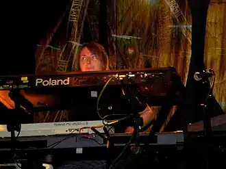 Rebelski performing with Doves in 2009
