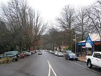 The main street of Marysville in winter, before the fires of February 2009.