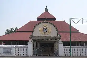 Masjid Gedhe Kauman in Yogyakarta, build in traditional Javanese multi-tiered roof