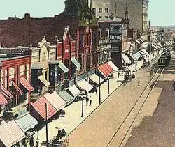 Downtown Mason City, IA. Circa 1883.