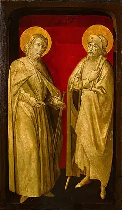 Saints Paul and James (The Master of the Sherborne Almshouse Triptych outer left panel)
