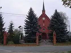 The former Mennonite church, currently the Church of The Most Holy Virgin Mary, Queen of Poland