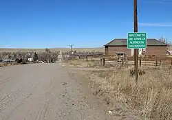 Looking north on Main Street (County Road 149) from the town's south side, November 2021