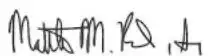 Cursive signature in ink
