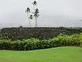 ocean side of heiau wall