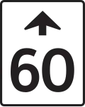 Maximum speed change ahead.