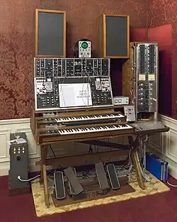 Max Brand Synthesizer (1968),[20] aka Moogtonium, is Austrian composer Max Brand's own version of Mixture Trautonium built by Robert Moog during 1966–68.