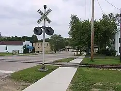 Old railroad tracks in downtown McFarland