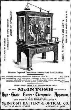 Ad for the McIntosh Battery and Optical Company in Parkyn's magazine