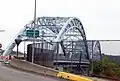 Western span of the bridge over railroad tracks in 2009
