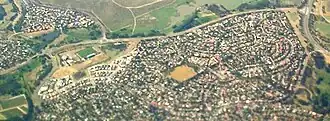 Aerial view of McKellar from the west