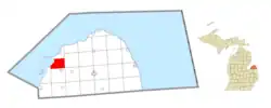 Location within Huron County
