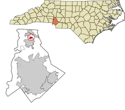 Location of Caldwell in North Carolina