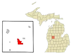 Location within Mecosta County