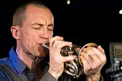 Médéric Collignon on stage at Le Triton (Les Lilas, 93 - France) in December 2008