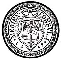 Historical seal of Mediaș (German: Mediasch)