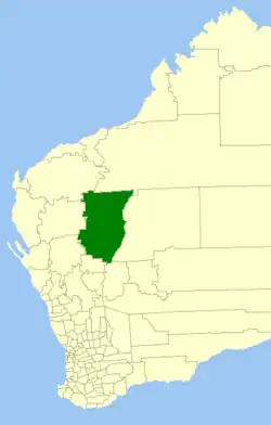 Location in Western Australia