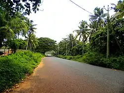 Paravur-Chathannoor road at Meenad