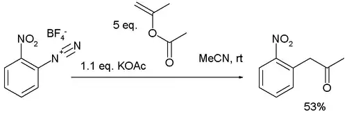 Metal free meerwein arylation