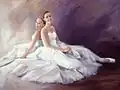 Meghan and Shannon by David Fairrington, oil, 2005.