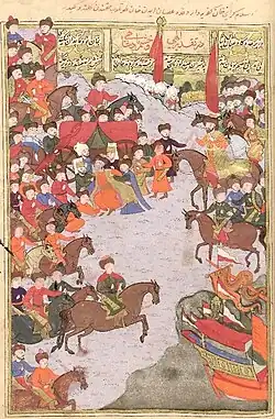 Mehmed II Giray captured by Crimean Tatars supporting İslâm Giray Khan