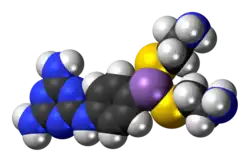 Space-filling model of the melarsomine molecule