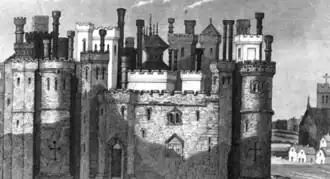 Old drawing of a castle