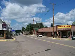 Downtown Mercer in the census-designated place (CDP)