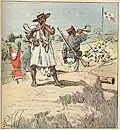 Merina troops raising the alarm.