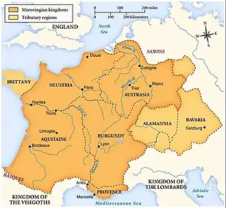 Location of Merovingian dynasty