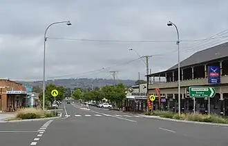 Bettington Street (Golden Highway), the main street of Merriwa, 2017