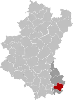 Location of Messancy in Luxembourg province