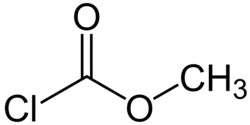 Skeletal formula of methyl chloroformate
