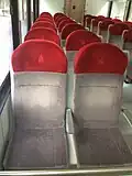 Seats on MetroRail GTW train