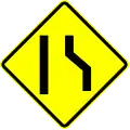 SP-21: Asymmetrical road narrows