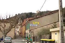 The main road in the village of Mézel
