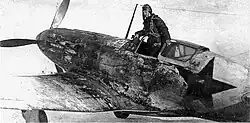 MiG-3 aircraft in winter distemper camouflage, World War II
