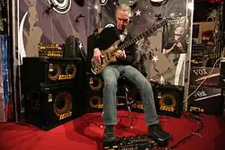 Michael Manring playing his bass guitar