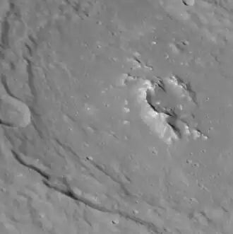 Oblique view of the southern part of the crater
